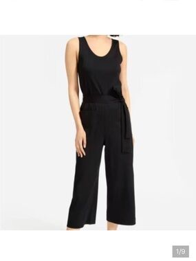 Everlane Black Luxe Cotton Jumpsuit
